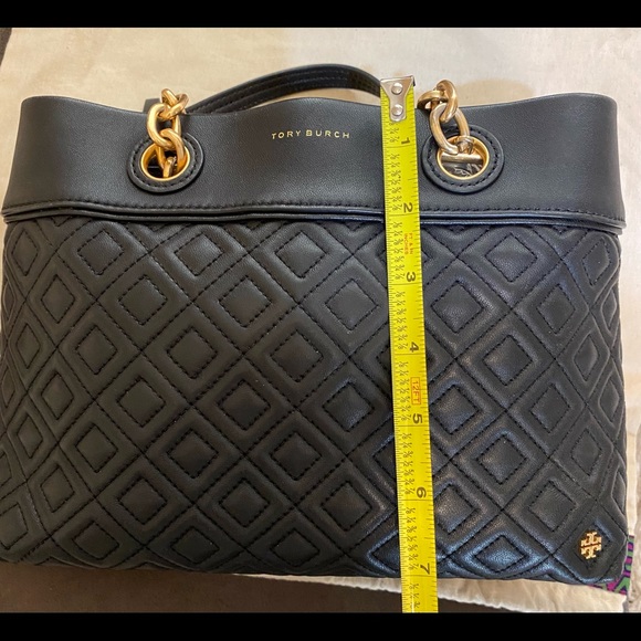 Tory Burch Fleming Triple Compartment Quilted Leather Tote - Picture 9 of 14